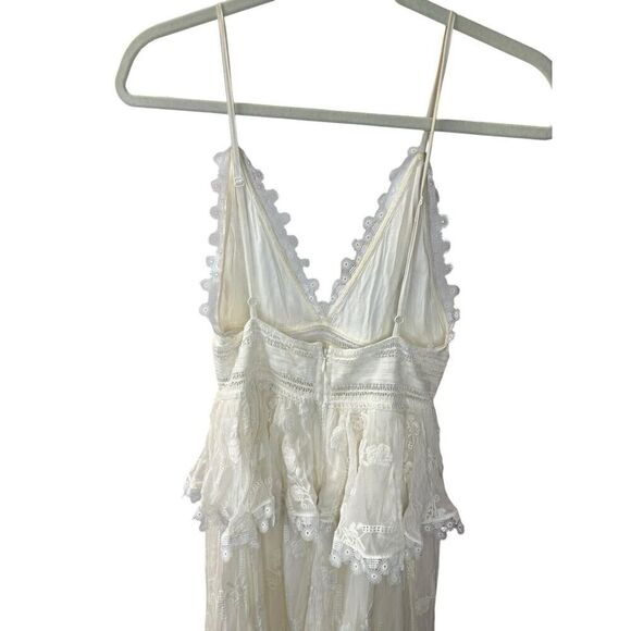 ROCOCO SAND Long Dress Off White Straps Embroidery Maxi S - Picture 10 of 16